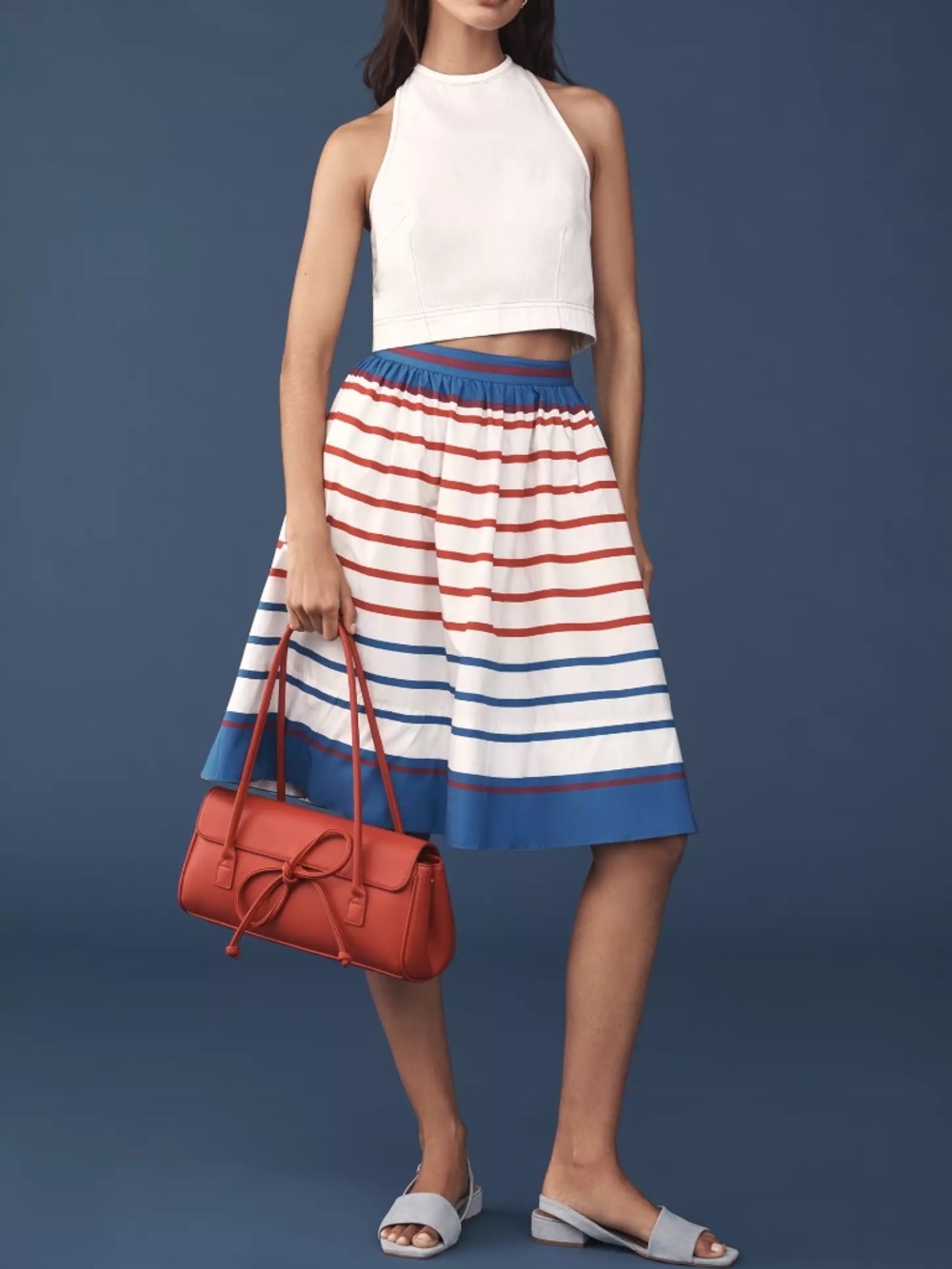 $138 NWT The Jacie Poplin Skirt by Maeve by Maeve Anthropologie XL
